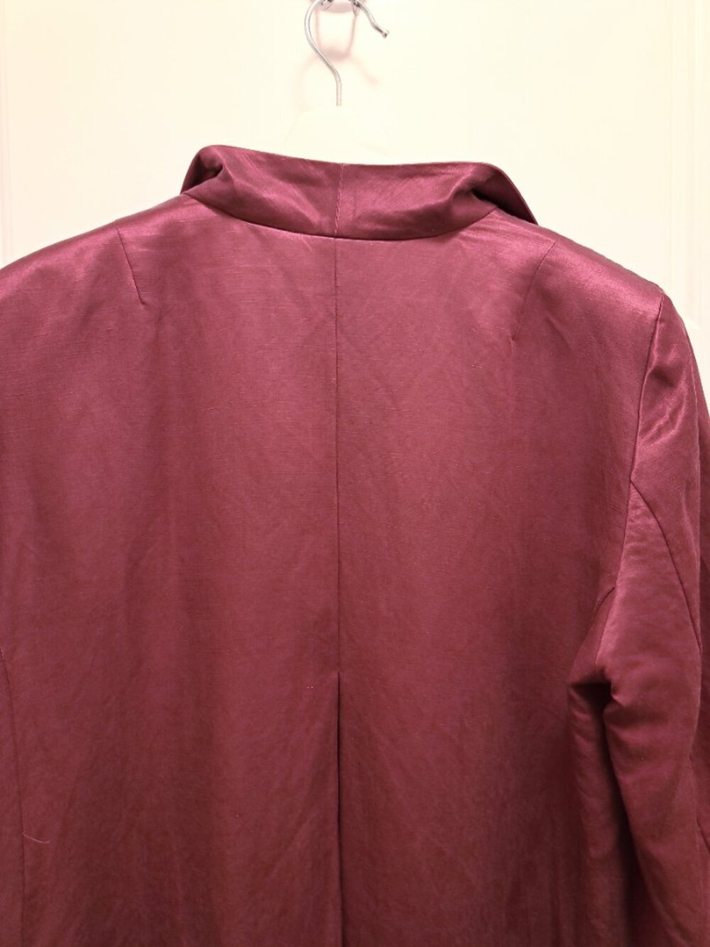 Eileen Fisher Linen Silk Blend Shimmer Open Front Jacket Size XL - Picture 8 of 10